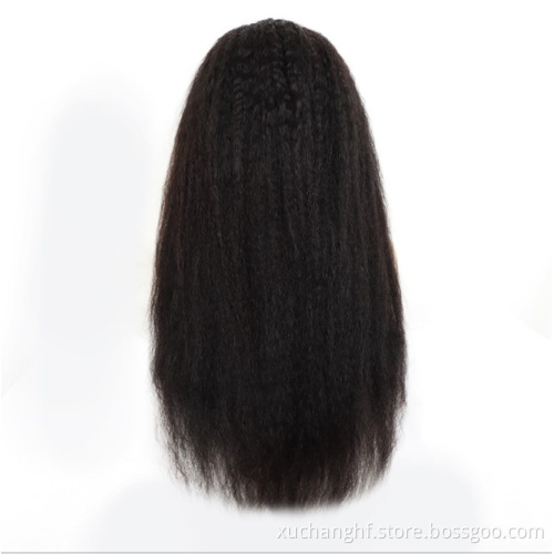 150% 180% Density Kinky Straight Human Hair Wigs Lace Front Wigs Kinky Straight 13x6 Lace Frontal Human Hair Wigs
